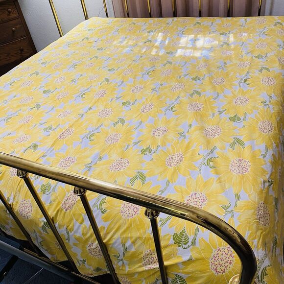 Pottery Barn Yellow Sunflowers King Size Duvet